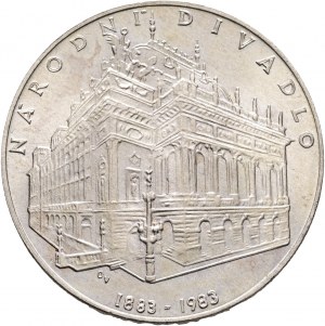 100 Kčs 1983 100° Anniversario Teatro Nazionale di Praga