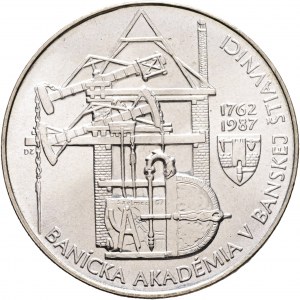 100 Kčs 1987 225 Jahre - Bergbau-Akademie in Bánská Štiavnica