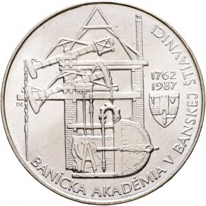 100 Kčs 1987 225 Years - Mining academy in Bánská Štiavnica