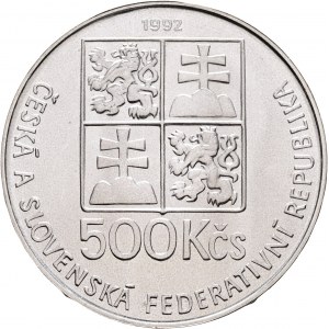 500 CZK 1992 400. rocznica Jan Ámos Komenský