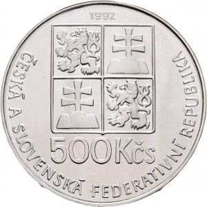 500 Kč 1992 400. výročie Jan Ámos Komenský