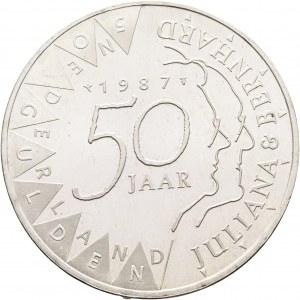 50 Gulden 1987 BEATRIX Nozze d'oro