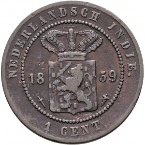 Indonezja 1 Cent 1859 WILLIAM III.