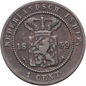 Indonezja 1 Cent 1859 WILLIAM III.