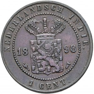 Indonezja 1 cent 1898 WILHELMINA