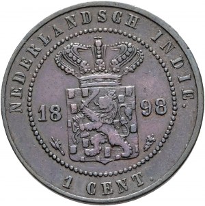 Indonezja 1 cent 1898 WILHELMINA