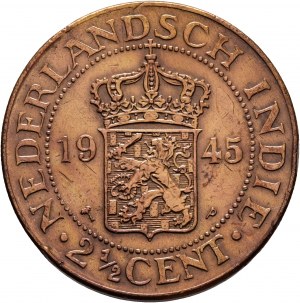 Indonezja 2 ½ Cent 1945 P WILHELMINA