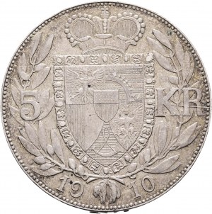 5 Corone 1910 Principe Giovanni II. Patina