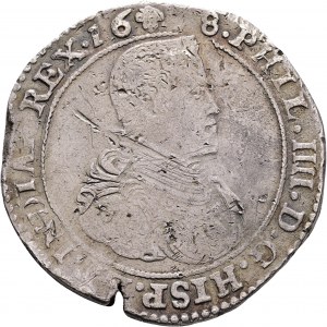 1 Ducaton 1648 FILIP IV. Spanisch Holandsko-Brabantsko druhé poprsie Brusel