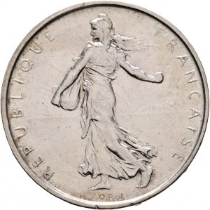 5 frankov 1964, Piata republika , sejačka, olivy, žalude, pšenica