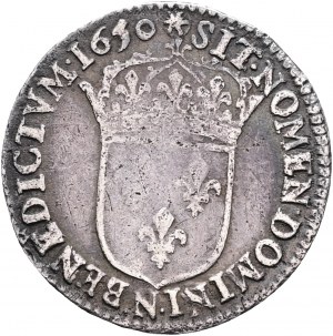 1/12 Argent ECU 1650 N LOUIS XIV. à longue mèche Montpellier