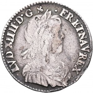 1/12 Argent ECU 1650 N LOUIS XIV. à longue mèche Montpellier