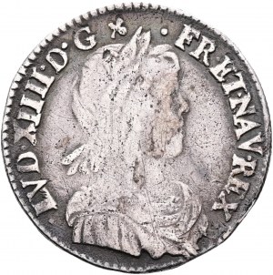 1/12 Srebrny ECU 1650 N LOUIS XIV. z długim knotem Montpellier