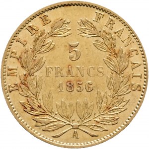 Gold 5 Francs 1856 A NAPOLEON III. Hand
