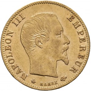 Oro 5 Franchi 1860 A NAPOLEONE III. Vola