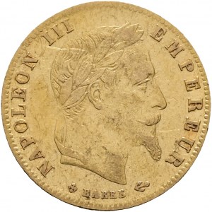 Oro 5 Franchi 1863 BB NAPOLEONE III. Croce