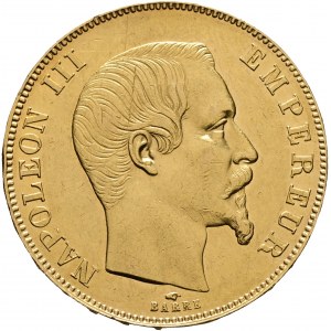 Gold 50 Francs 1857 A NAPOLEON III. Hand