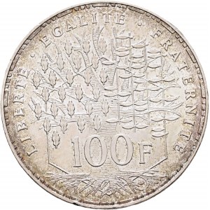 100 Francs 1984 Silber Pantheon Fünfte Republik Münzmeister Emile Rousseau