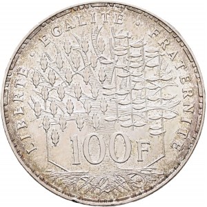 100 Francs 1984 Argent Panthéon Cinquième république frappeur Emile Rousseau