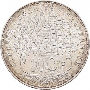 100 frankov 1984 Strieborný Panteón Piatej republiky mincmajster Emile Rousseau