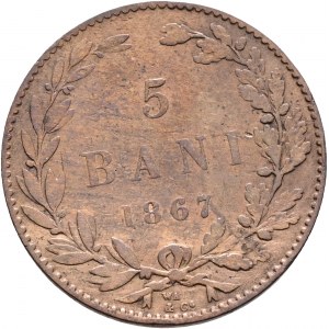 5 Bani 1867 W Kingdom CAROL I. Smethwick WATT &amp; CO.