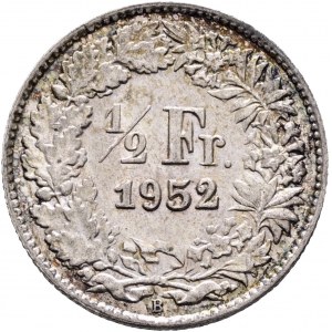 ½ Franc 1952 Helvetia standing