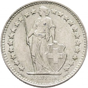 ½ Franc 1956 Helvetia standing
