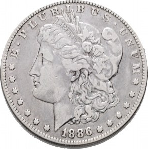 1 dolár 1886 O MORGAN dolár