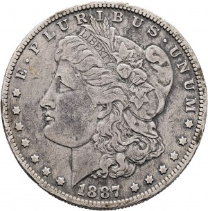 1 Dolar 1887 O MORGAN krawędź dolara