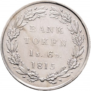 Banca TOKEN 1 Scellino 6 Pence 1815 GEORGE III.