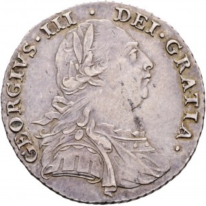 1 Szyling 1787 GEORGE III. Srebrne starsze popiersie