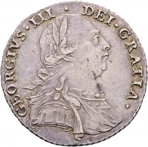 1 Schilling 1787 GEORGE III. Silber Ältere Büste