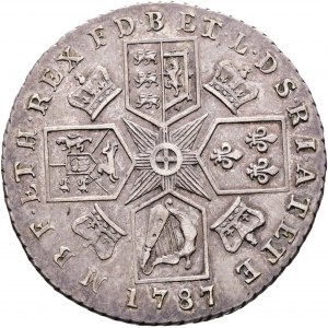 1 šiling 1787 GEORGE III. Strieborná staršia busta