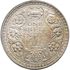 1 rupia 1942 GEORGE VI. Bombay