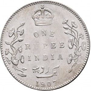 1 rupia 1907 EDWARD VII. Calcutta