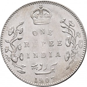 1 rupia 1907 EDWARD VII. Kalkuta