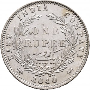 2 rupie 1840 WW VICTORIA 28 bobúľ veľké diamanty