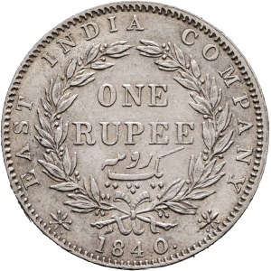 1 Rupee 1840 VICTORIA Bombay 35 berries