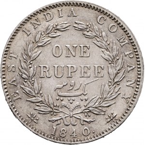 1 Rupie 1840 VICTORIA Bombay 35 Beeren