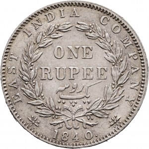 1 Rupee 1840 VICTORIA Bombay 35 berries