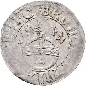 Solms-Lich 2 Kreuzers 1594 RUDOLPH II., Count Eberhardt