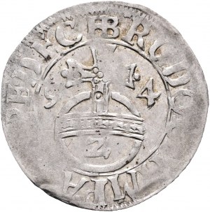 Solms-Lich 2 Kreuzers 1594 RUDOLPH II, Comte Eberhardt