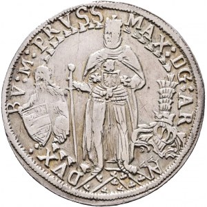 Teutonský rád ¼ Thaler ND (1615) Veľmajster MAXIMILIAN I. RR!