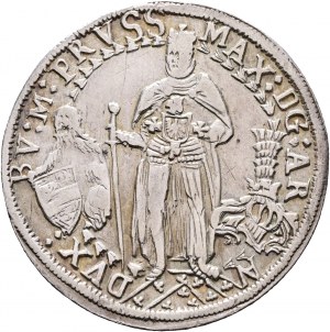 Zakon Krzyżacki ¼ Thaler ND (1615) Wielki Mistrz MAXIMILIAN I. RR!