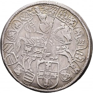 Teutonský rád ¼ Thaler ND (1615) Veľmajster MAXIMILIAN I. RR!