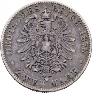 Baden 2 Mark 1876 G Grosherzog FRIEDRICH I.