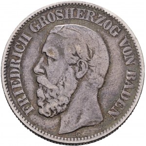 Baden 2 Mark 1876 G Grosherzog FRIEDRICH I.