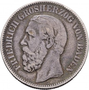 Baden 2 Mark 1876 G Grosherzog FRIEDRICH I.