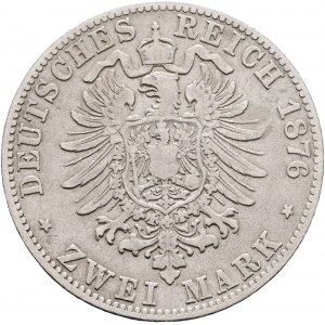 Baden 2 Mark 1876 G Grosherzog FRIEDRICH I.