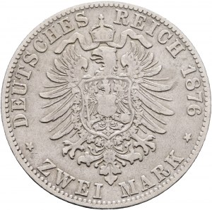 Baden 2 Mark 1876 G Grosherzog FRIEDRICH I.